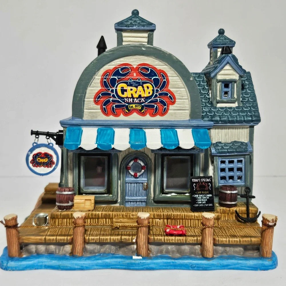 Lemax Plymouth Village The Crab Shack Lighted Building 05630 Seafood Restaurant